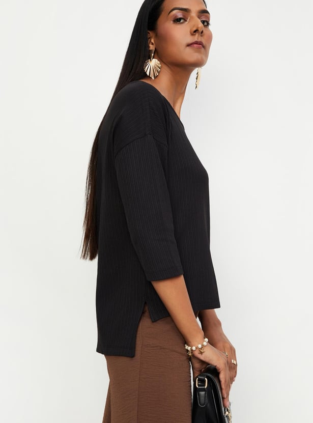 Women Ribbed Knit Top