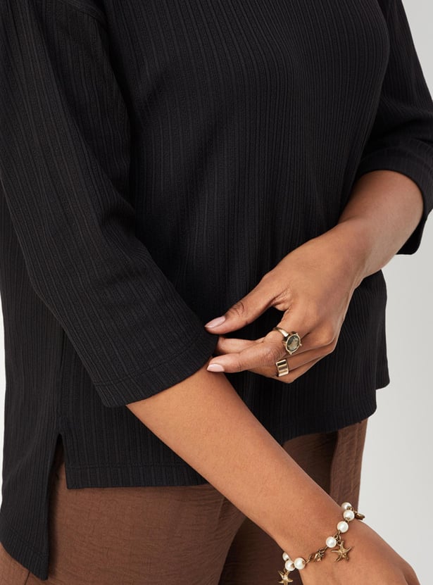 Women Ribbed Knit Top