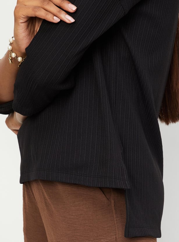 Women Ribbed Knit Top