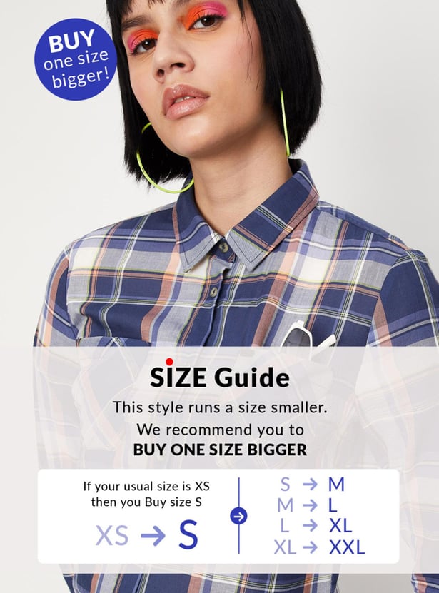 Women Checked Yarn Dyed Casual Shirt