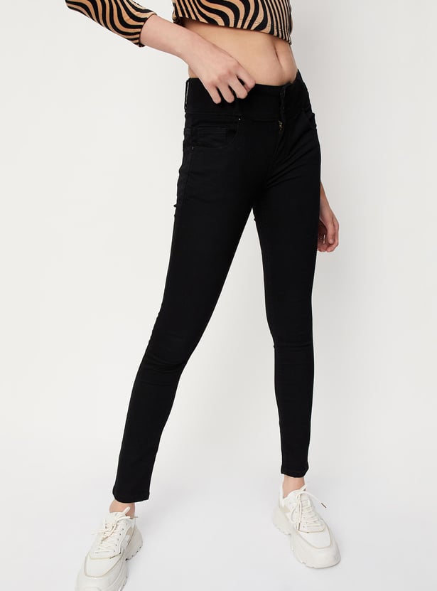 Women Solid Skinny Fit High Waist Jeans