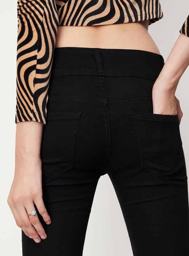 Women Solid Skinny Fit High Waist Jeans