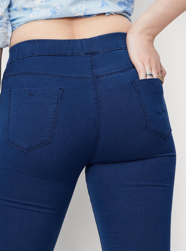 Women Solid Stretch Jeggings
