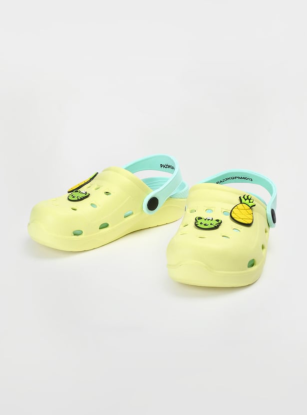 Girls Charm-Detailed Clogs