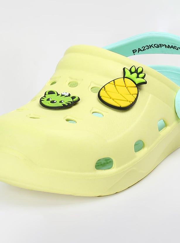 Girls Charm-Detailed Clogs