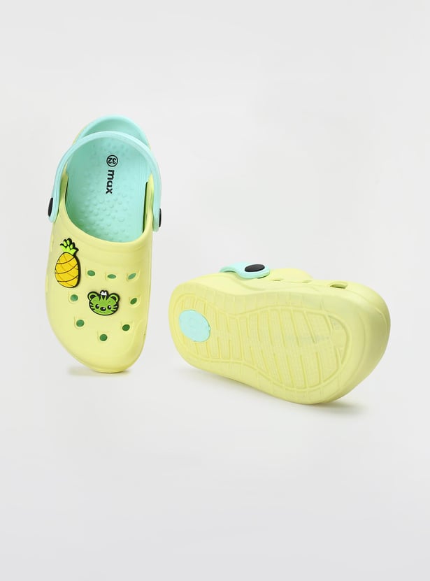 Girls Charm-Detailed Clogs