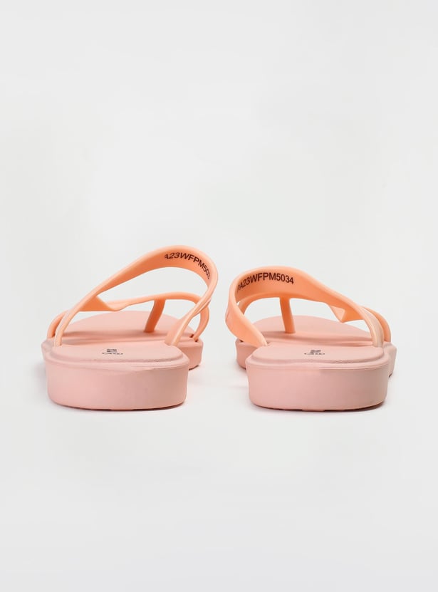 Women Solid Open-Toe Sliders