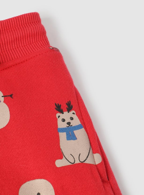 Boys Snowman Printed Joggers