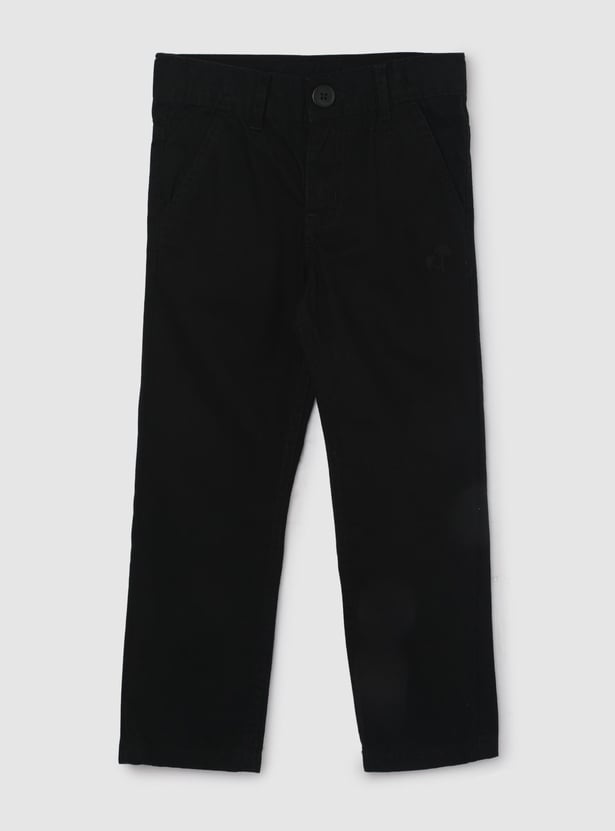 Boys Solid Woven Trousers