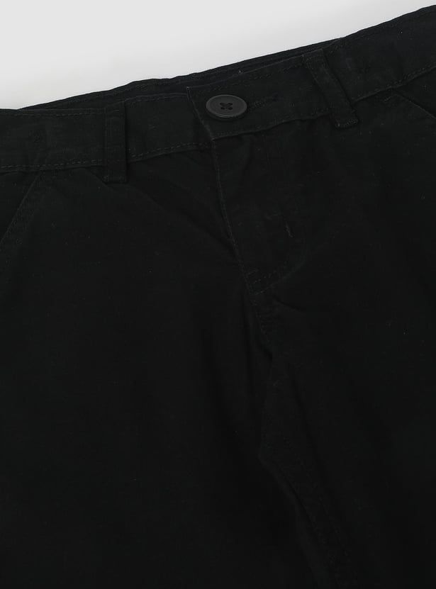 Boys Solid Woven Trousers