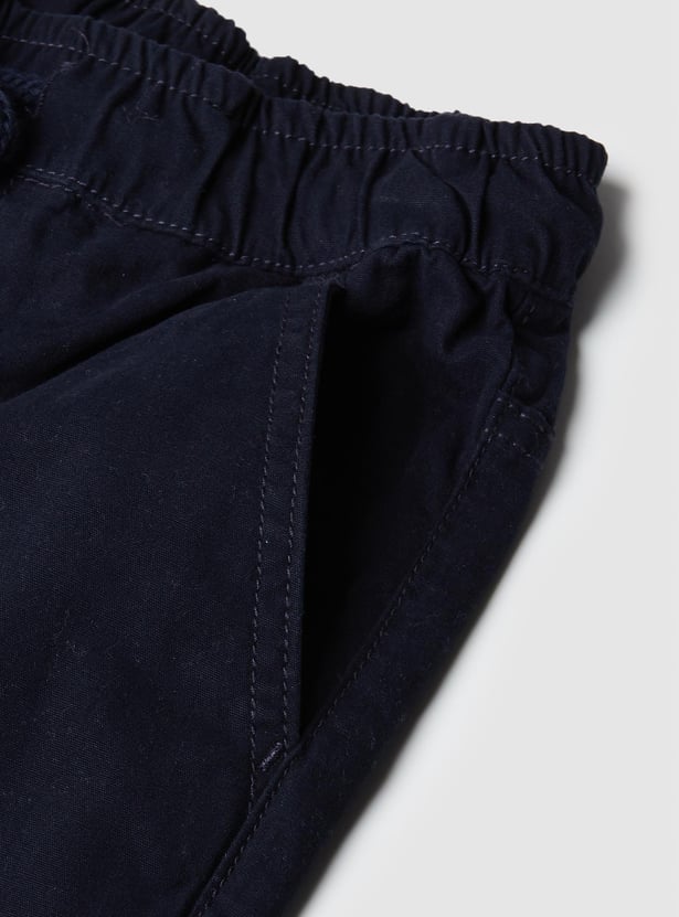 Boys Panelled Drawstring Waist Trousers