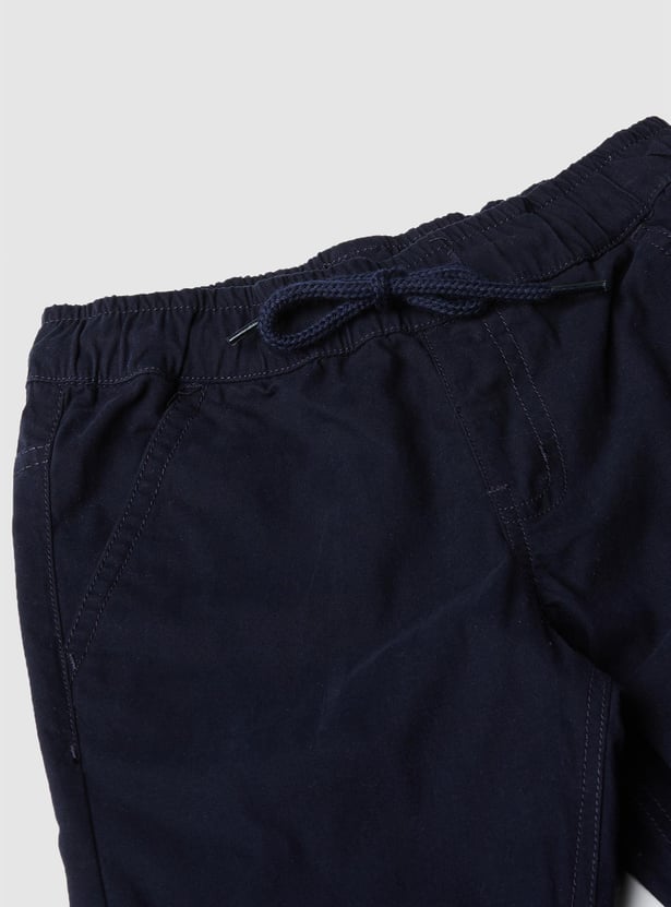 Boys Panelled Drawstring Waist Trousers
