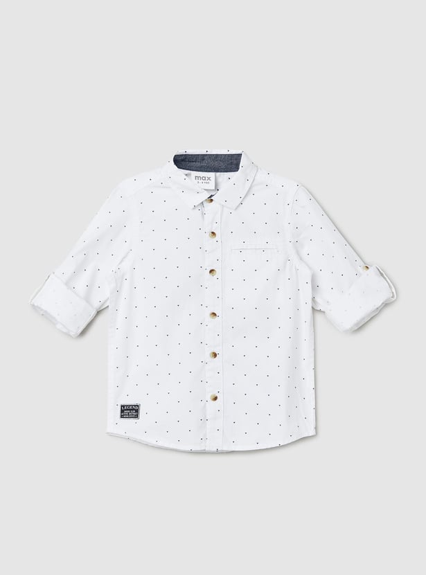 Boys Printed Cotton Shirt