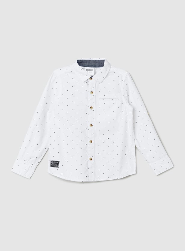 Boys Printed Cotton Shirt