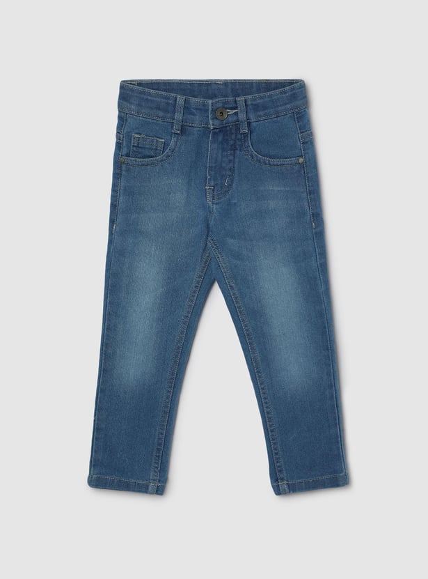 Boys Light Washed Regular Fit Jeans