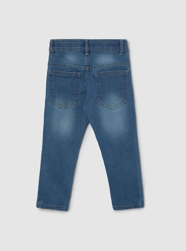 Boys Light Washed Regular Fit Jeans