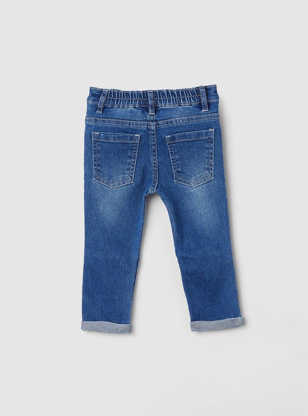 Boys Solid Applique Jeans