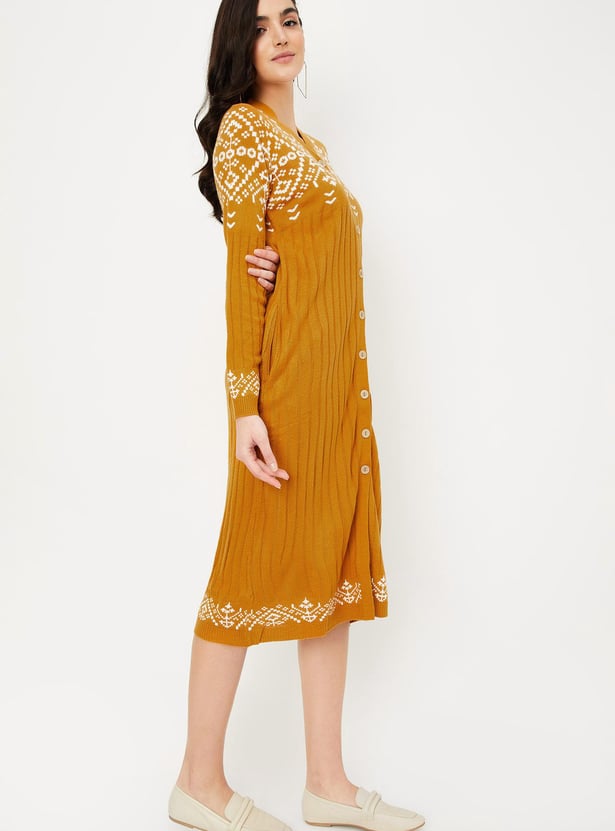 Women Printed Midi Jumper dress