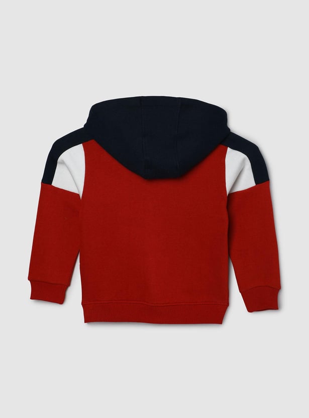 Boys Colourblocked Hooded Sweatshirt