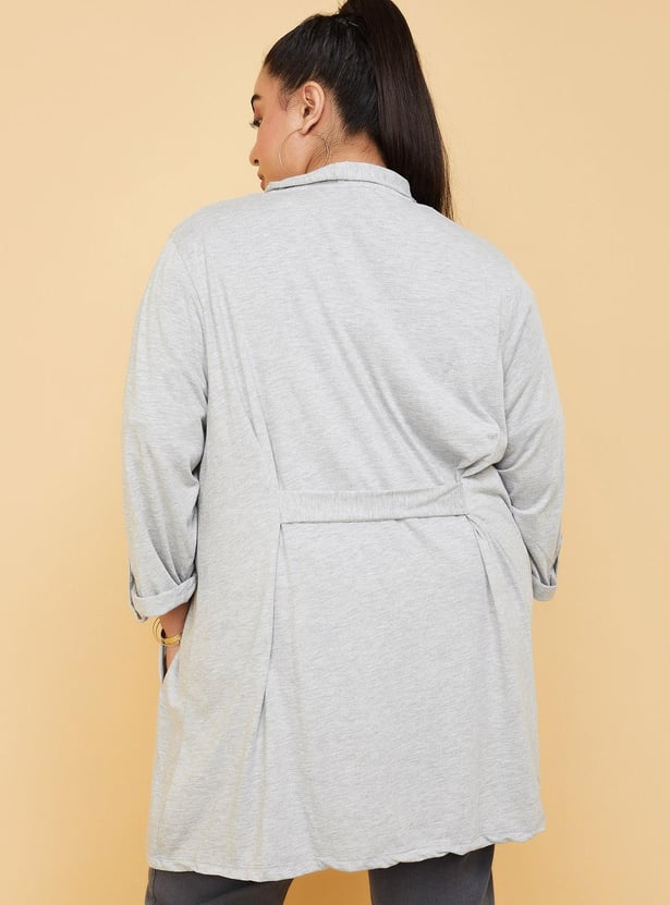 Women Solid Front-Open Shrug