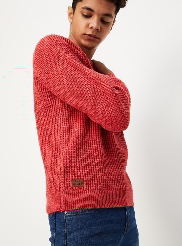 Boys Knit Raglan Sleeves Sweater
