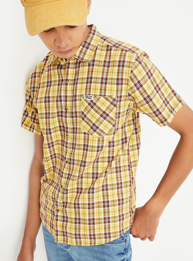 Boys Tartan Checked Shirt