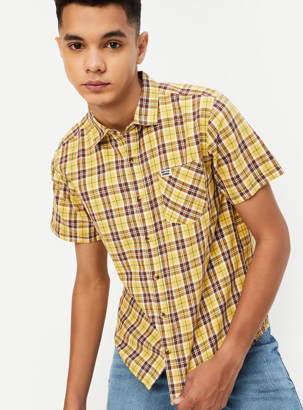 Boys Tartan Checked Shirt