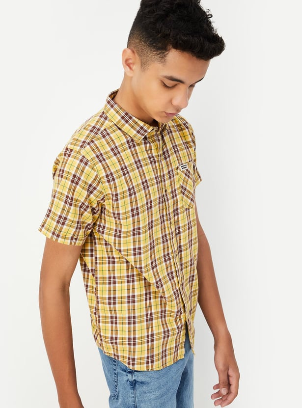 Boys Tartan Checked Shirt