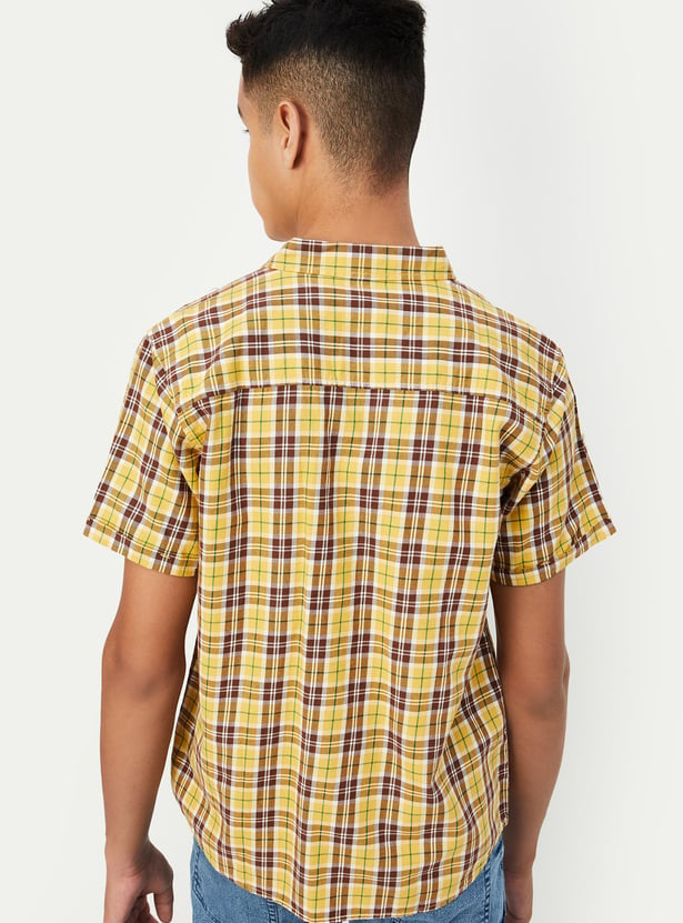 Boys Tartan Checked Shirt