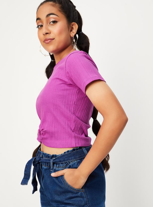 Buy Girls Ribbed Top Online at just Rs. 399.0 - 1000012840339 | Max Fashion