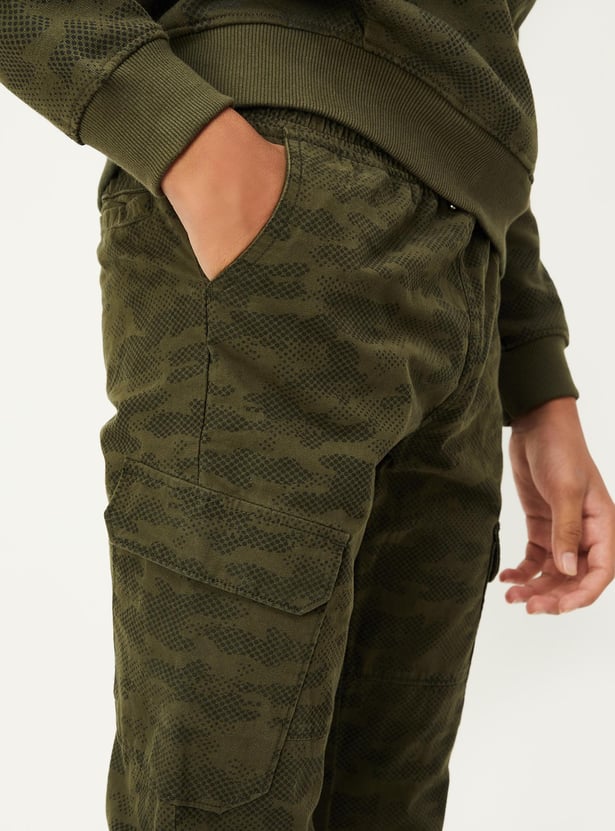 Boys Camouflage Printed Joggers