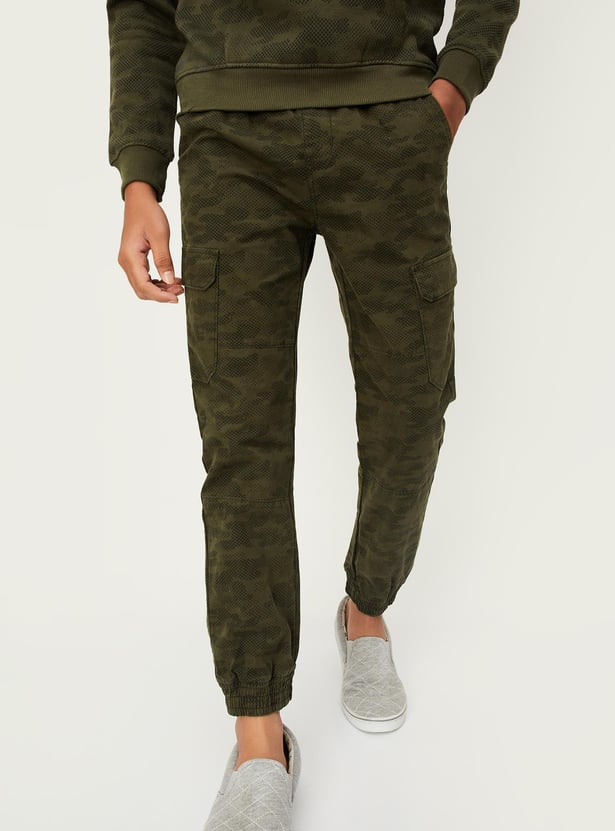 Boys Camouflage Printed Joggers