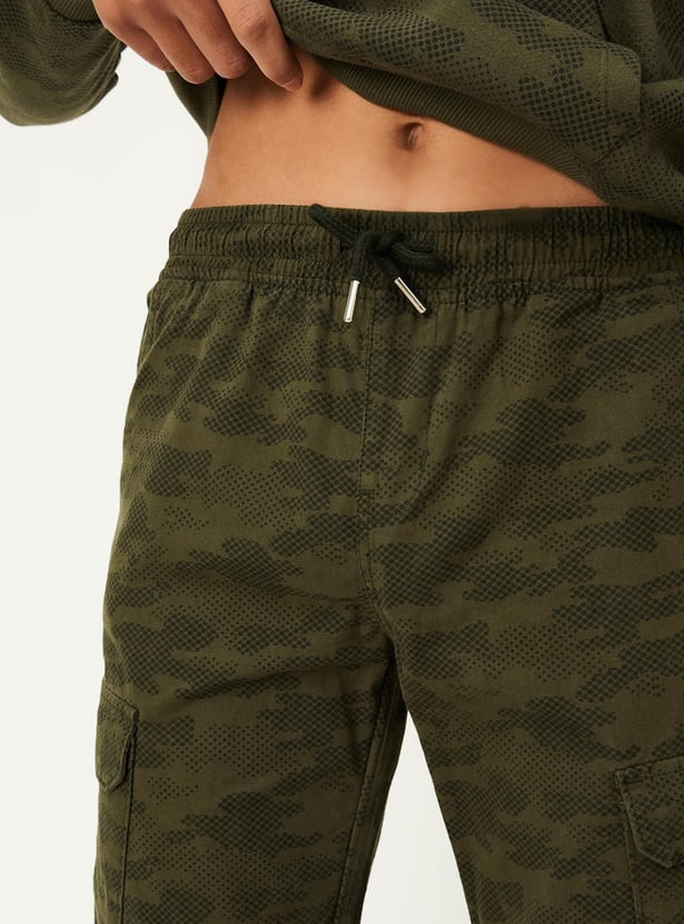 Boys Camouflage Printed Joggers