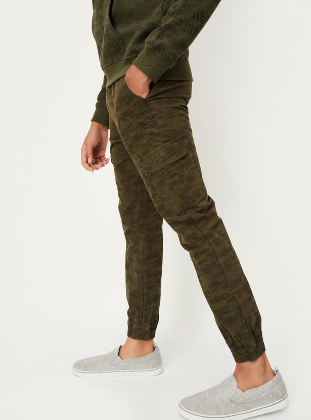 Boys Camouflage Printed Joggers