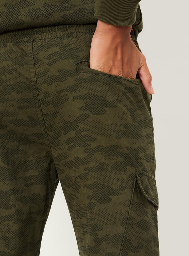 Boys Camouflage Printed Joggers