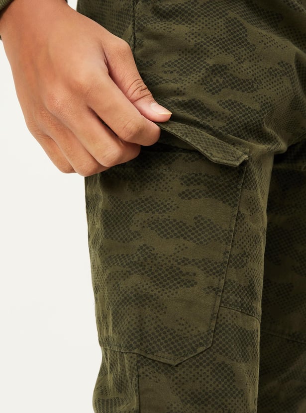 Boys Camouflage Printed Joggers