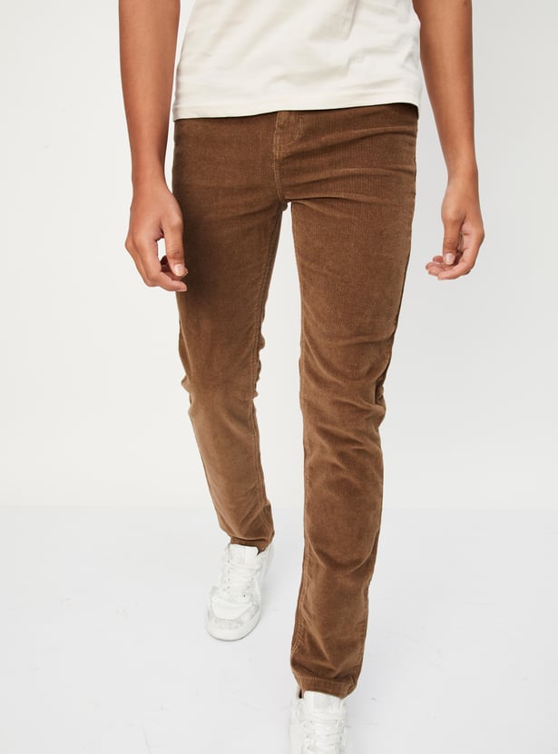 Boys Corduroy Partially Elasticated Trousers