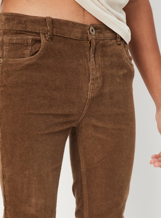 Boys Corduroy Partially Elasticated Trousers