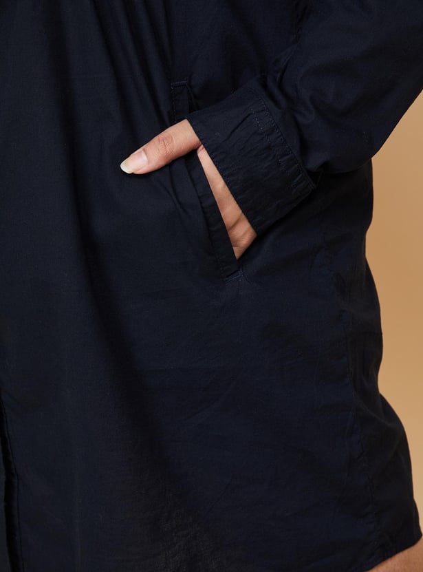 Women Solid Belted Tunic