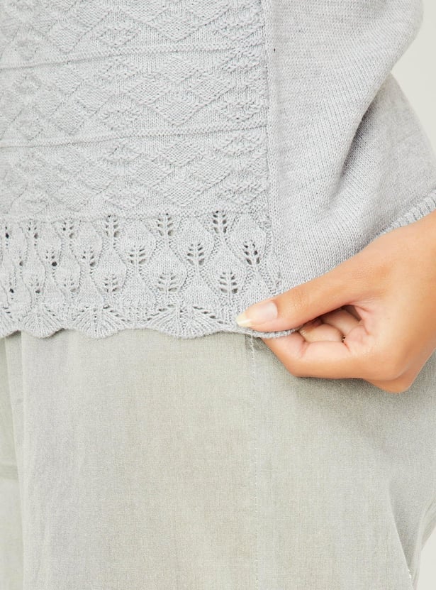 Women Knitted Sleeveless Cardigan