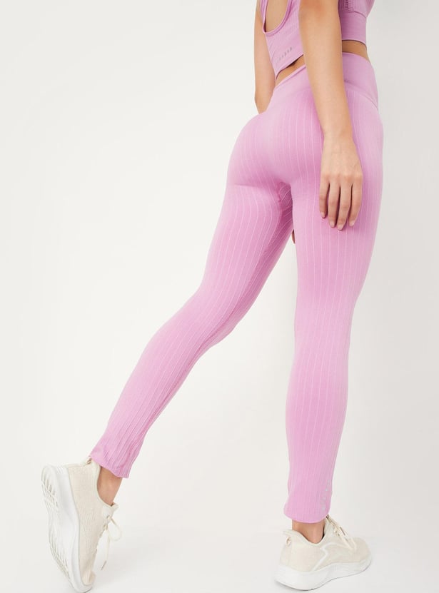 Women Ribbed Sports Tights