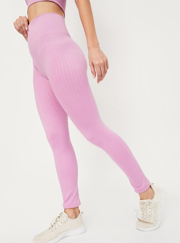 Women Ribbed Sports Tights