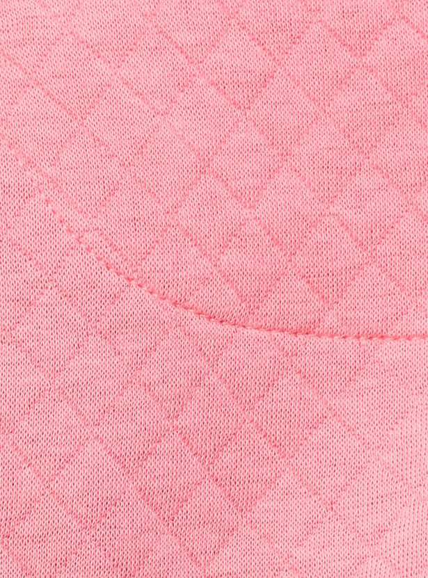 Girls Solid Quilted Sweatshirt