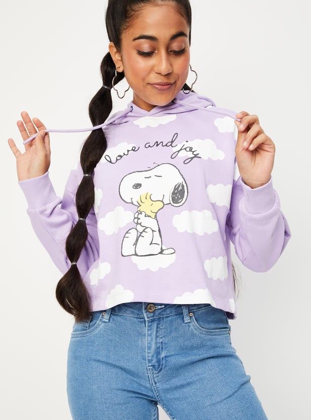 Girls Peanuts Hooded Sweatshirt