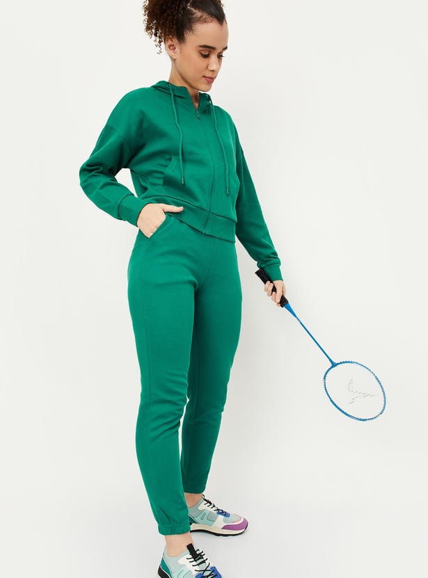 Women Solid Athleisure Joggers