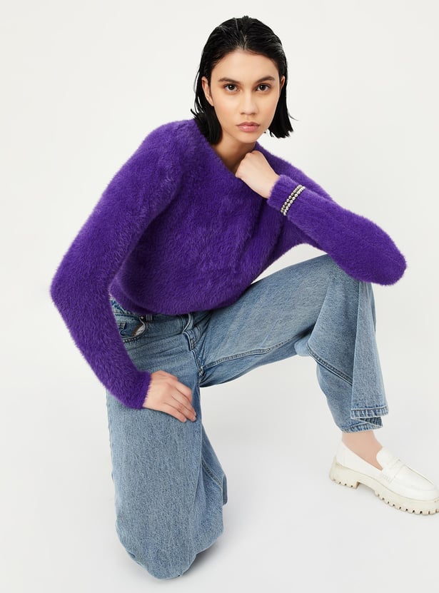 Women Textured Sweater