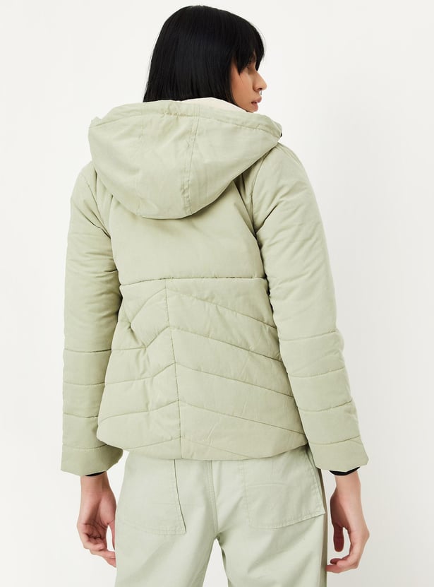 Women Quilted Hooded Puffer Jacket