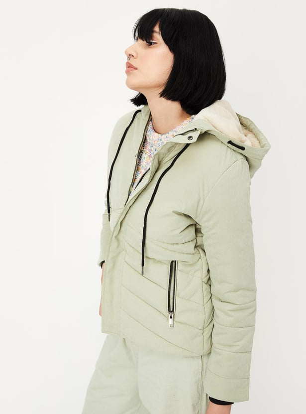 Women Quilted Hooded Puffer Jacket