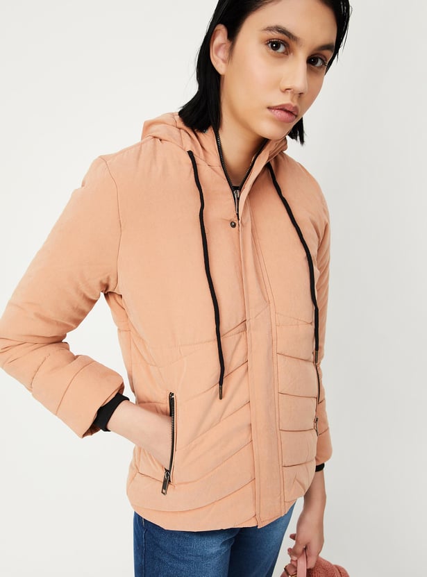 Women Quilted Hooded Puffer Jacket