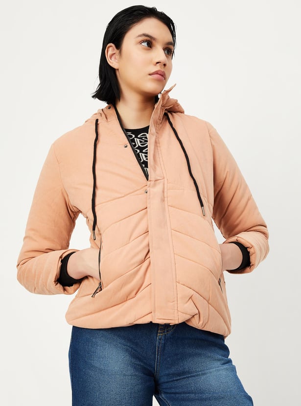 Women Quilted Hooded Puffer Jacket